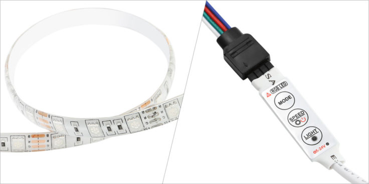 1 Meter LED-Strips mit USB-Anschluss für die richtige Atmosphäre
