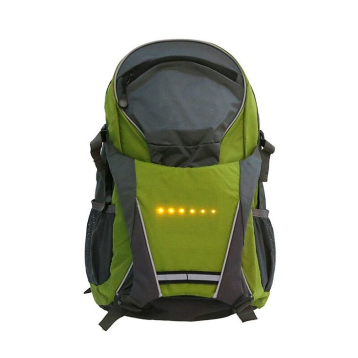 yozhiqu Warnweste LED-Blinker-Rucksack, Fahrrad-Fernbedienung  LED-Warnrucksack(Unisex) Outdoor wasserdicht, für sichere Nacht Reiten /  Laufen / Wandern