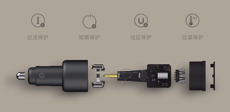 67W Zigarettenanzünder USB Ladegerät für Xiaomi Turbo Charge,USB Kfz  Ladegerät Autoladegerät Dualport mit USB Typ