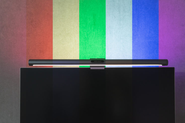ABCidy Gaming Beleuchtung Led PC, Under Monitor Lampe RGB, Screenbar für  TV, Ambient Deko 12 Dynamische Szenen, Lightbar Fernbedienung Farbwechsel
