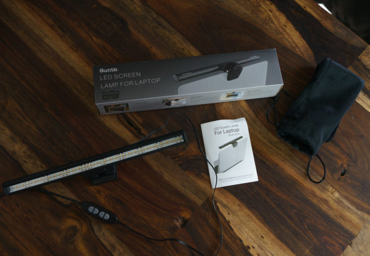 Quntis Laptop Monitor Lampe LED USB mit Touch Control, Anti-blaues Licht  Anti-Strahlung Schreibtischlampe mit Auto-Dimmen für Notebook, USB