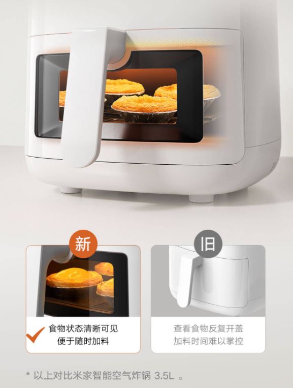 Bestpreis: Xiaomi Mi Smart Air Pro für mit Sichtfenster 77€ Fryer & 4 Volumen Liter