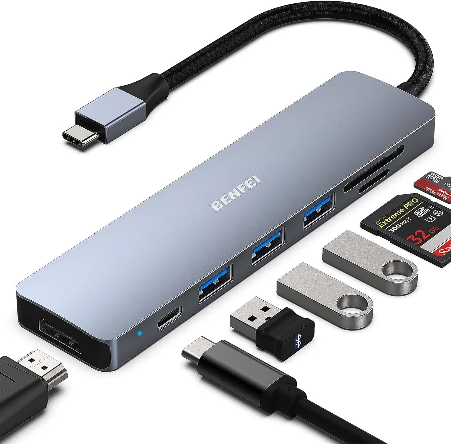 Spartipp: Benfei 7-in-1 USB-C Hub mit 4K@60Hz für nur 12,99€ bei Amazon