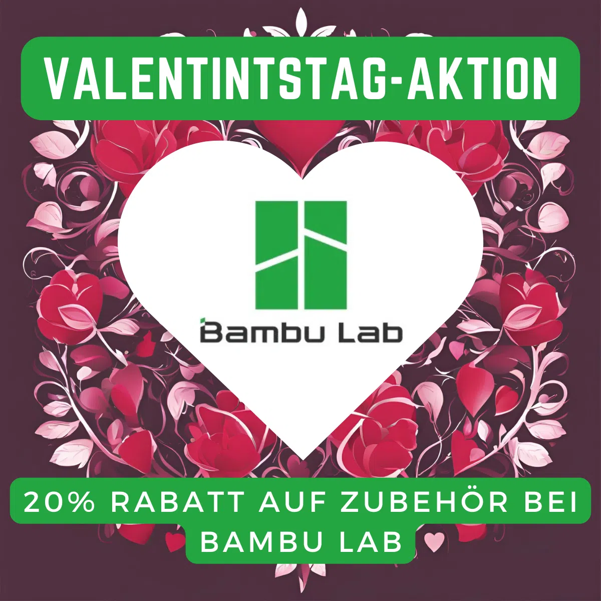 Valentintstag-Aktion: 20% Rabatt auf Zubehör bei Bambu Lab