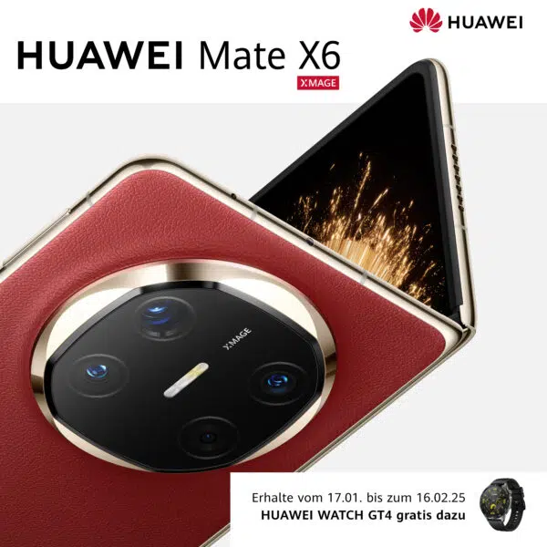 Huawei Mate X6: Jetzt gratis Smartwatch & 200€ Rabatt zum 9,9 mm dünnen Falt-Handy sichern