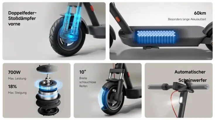 Technische Details des Xiaomi Electric Scooter 5